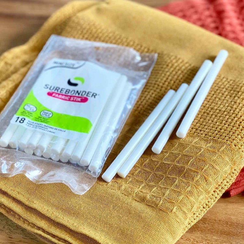 Surebonder White Mini Size Fabric Hot Glue Sticks, 4-Inch Length - Machine Washable, Works with Fabric, Leather, Ribbon, Foam, 18 Pack, White - Image 5